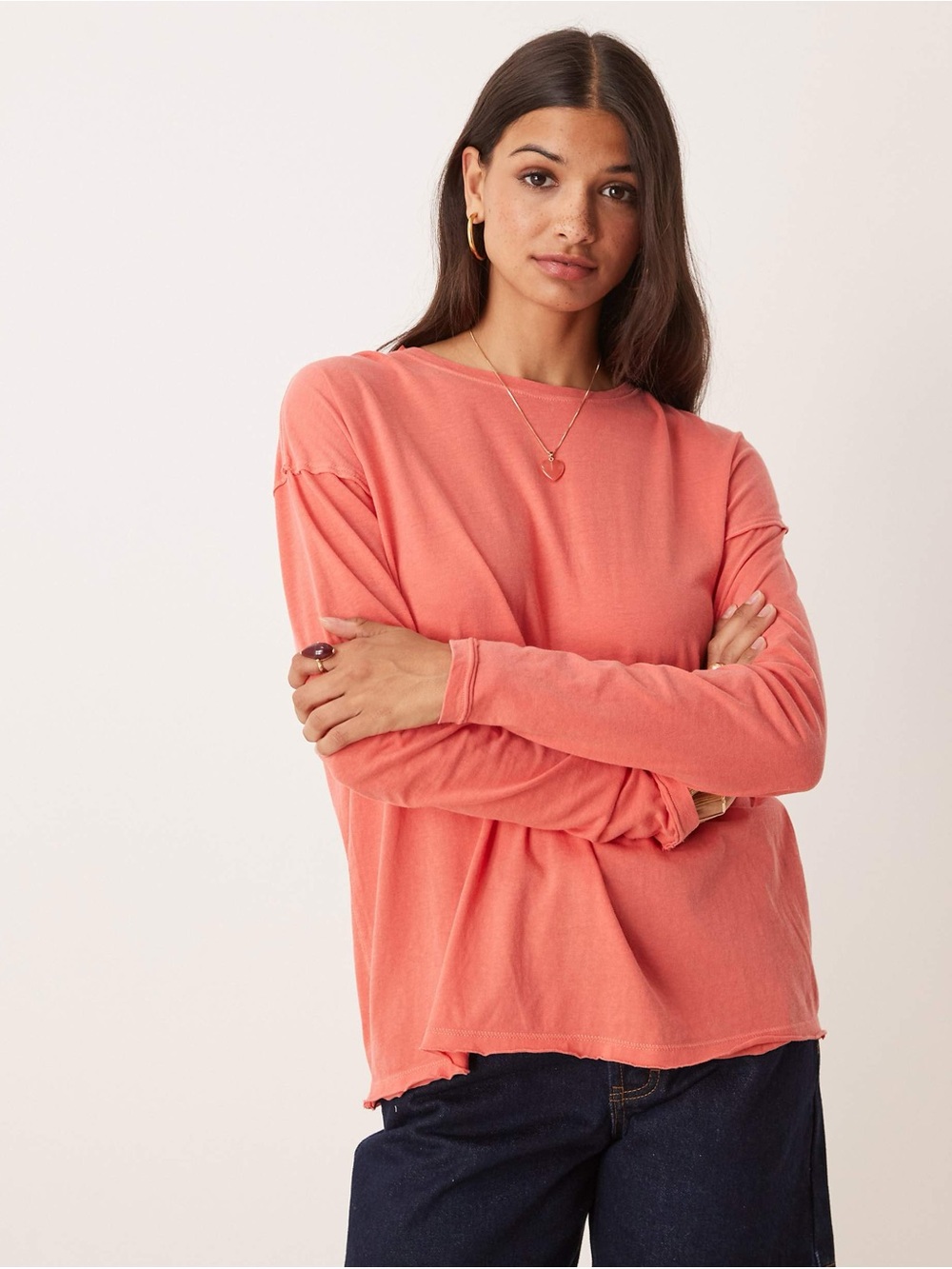 Free People Nina Long Sleeve in Pink/Rose